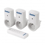 Set of three remote-controlled sockets Kanlux APO TM-3